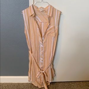 Short button up dress